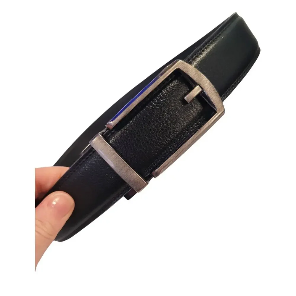 Mens Belt Leather Ratchet Belt Adjustable Fits 30 - 36